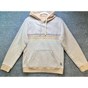 Patagonia Worn Wear Mens Small Line Logo Ridge Stripe Uprisal‎ Hoody Tan Brown